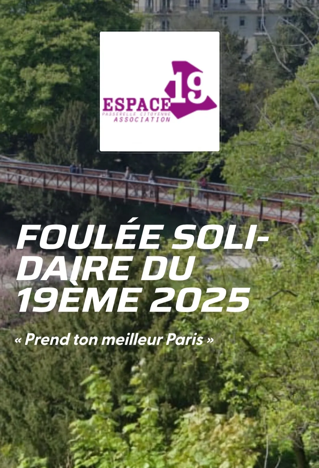 Foulée solidaire du 19ème 2025